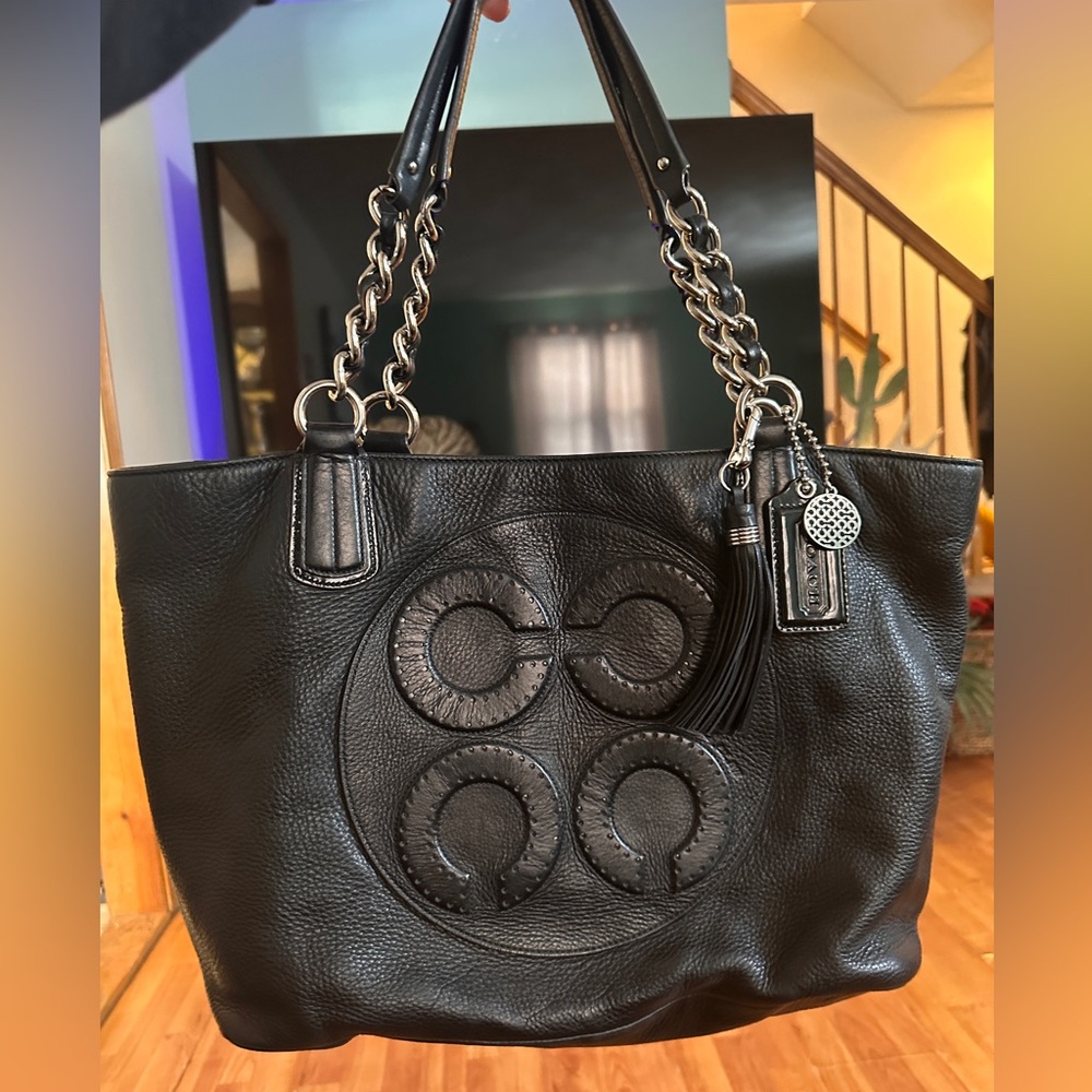 Coach Black Leather Collette Tote
